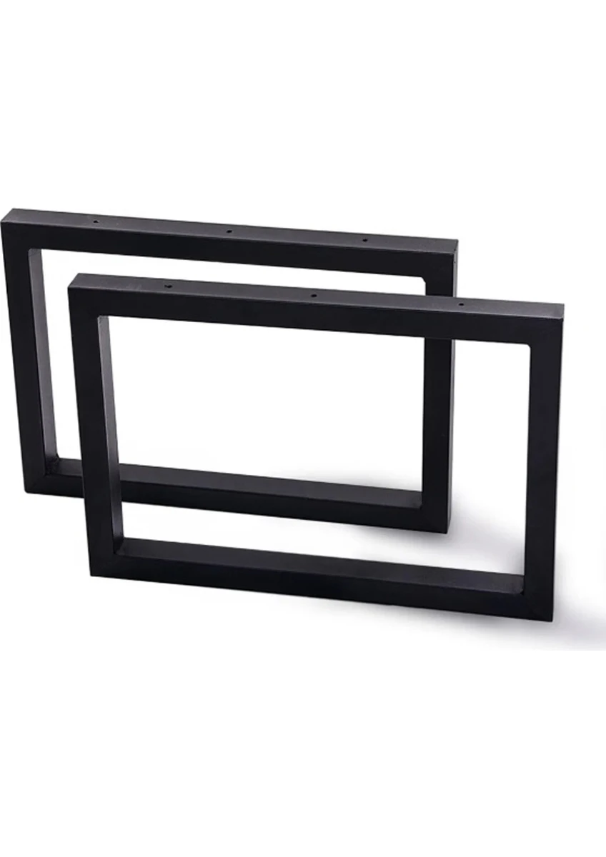 Bank Ayağı Bench Puf Orta Sehpa Ayakları 2 Adet 35 cm Siyah Metal Ayak